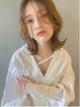 パーク(PARK) 【PARK】波ウェーブ×シアベージュミディ