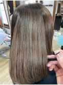大人可愛い透明感立体感ストレートロング