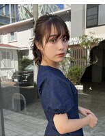 似合わせ顔まわりカット 韓国 2wayバング 秋カラー ベージュ