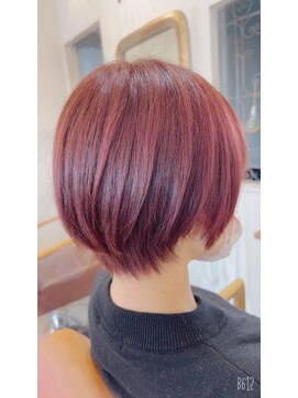 ラソヘアーオアシス(Laso hair oasis) ベリーピンクで秋カラー