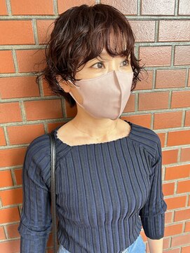 イオエ(ioe) 黒髪/ボブルフ/ネビージュ/小顔/ワンレン/髪質改善/グレージュ