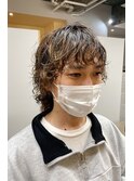 メンズマッシュウルフ x パーマ
