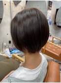 まとまりショート/ショートボブ/艶ブラウン