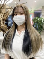 ゼスト 八王子店(ZEST) 【インナーカラー】ホワイトベージュ×ブラック