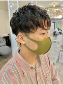 簡単セット無造作パーマツーブロック