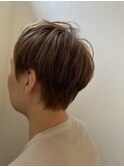 ダブルカラー×大人ショート