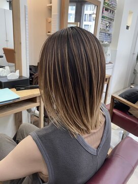 ラゴム 池袋(LAGOM) 切りっぱなしボブ/美髪/ピンクブラウン[池袋/髪質改善]