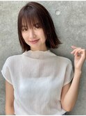 パッツンボブ　ミニボブ　大人かわいい　小顔カット