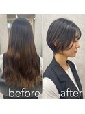 【中西里美】バッサリカット×ナチュラルショート