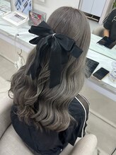 エレラビューティー(ELERA beauty) ブリーチなしダブルカラー/透明感カラー/オリーブアッシュ