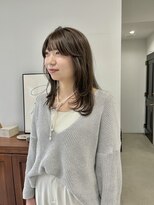 ヘアー アイス 御器所本店(HAIR ICI) 大人美人艶カラーベージュ小顔カット透明感レイヤーロング