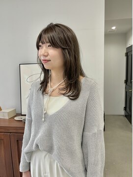ヘアー アイス 御器所本店(HAIR ICI) 大人美人艶カラーベージュ小顔カット透明感レイヤーロング