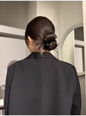 カチモリヘアタイトアレンジミディアムお呼ばれヘア表参道駅