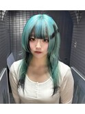 ミントグリーン×十字架デザインカラー