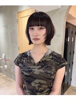 ローレン(LOREN)&nbsp;黒髪/ボブルフ/ネビージュ/小顔/ワンレン/栄/髪質改善/前髪