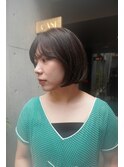 ミニボブ×オリーブブラウン