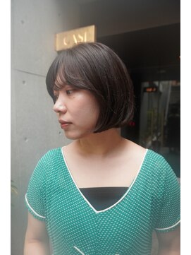 カシ 中目黒(CASI) ミニボブ×オリーブブラウン