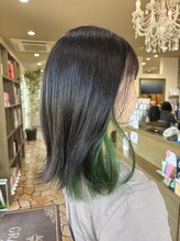 グランヘアー 大町店(GRANHAIR) アイビーグリーン×インナーカラー