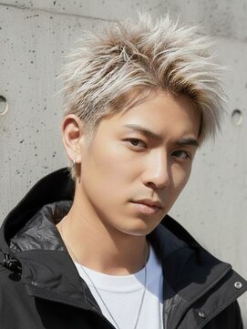ヘアサロンエム 渋谷店(HAIR SALON M) ブリーチ/ダブルカラー/スパイキーショート/短髪/渋谷/束感/