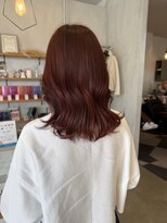 シェル 津山の手店(shel) チェリーレッド艶髪髪質改善レイヤー