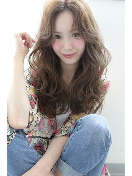 ブラン 梅田(Blanc) 【Blanc/梅田】ひし形シルエット＿カール＿ベージュカラー