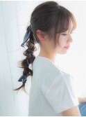 《calico》*。たまねぎアレンジでポニーテール*。
