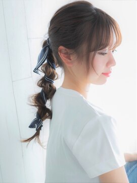 キャリコ(calico) 《calico》*。たまねぎアレンジでポニーテール*。