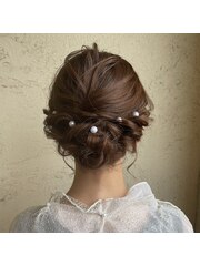 ヘアアレンジ　お呼ばれスタイル