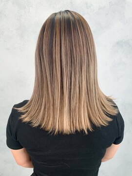 アイティーバイアルバム 下北沢店(IT by ALBUM) バレイヤージュグレージュ_ショコラベージュボブルフ_ba348591