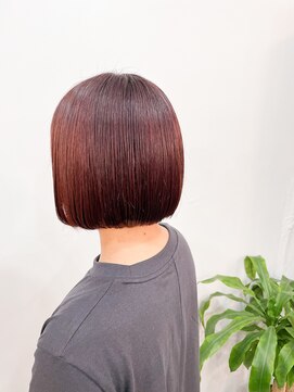ルヴェルヘアー(Revel hair) ミニボブ×チェリーレッド☆