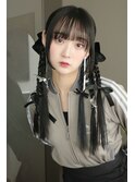 インナーカラー ＊ ぱつっと姫カット