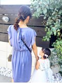 親子でヘアセット♪