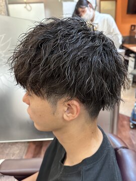 銀座マツナガ 浅草店 ツイストスパイラルパーマ/メンズショート/アップバング