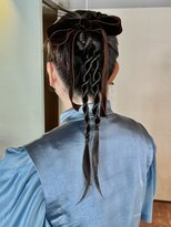 【徳岡】ヘアセット お呼ばれヘア モードヘア タイトヘアセット