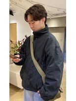 ローレン(LOREN)&nbsp;ベリーショート/ダークアッシュ/ニュアンスパーマ/韓国マッシュ