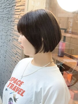 キャンバス 川崎(canvas.) 丸みショートボブ ニュートラルベージュ 【窪田】川崎/髪質改善