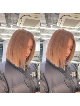 ギア(GEAR.) 【切りっぱなしボブ】ミルクティーベージュ♪