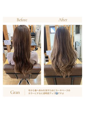 グランバイ アトリエドングリ(Grand × AtlierDonguri) お客様髪質改善データ1771（カーキベージュ）