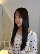 アム(amu)&nbsp;ブラウンカラー/ブリーチなし/レイヤーロング/シースルー前髪