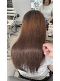 髪質改善×艶感ストレートブラウン