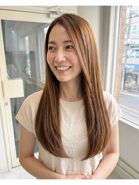 零秒女髪 千里丘店 光沢感際立つ上品ロングの艶カラー髪質改善艶髪美髪まとまり艶感