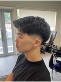 ローフェード×アップバングスタイル