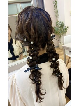 ジェミータ 横浜 ツイン編み下ろし【横浜/ヘアセット/ヘアメイク】
