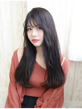 イロ(iro) 流しバンググレージュロング