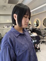 アンフィグ 吉祥寺(anfig)&nbsp;地毛風ストレート 切りっぱなし ボブ ミニボブ 縮毛矯正 ｢IBU｣