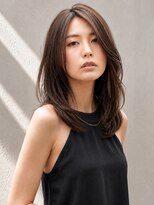 ノラ ギンザ(NORA GINZA)&nbsp;センターパート×レイヤースタイル×セミロング30代40代50代60代