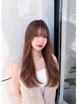 ノット(knot.)&nbsp;ナチュラルレイヤーロング × 艶感ブラウン