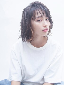 メノン(Menon) 抜け感ワンレン小顔ボブ×グラデーションアッシュブラウン