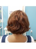 外国人のくせ毛風ボブ/20代/30代/40代/50代/倉敷/白楽町