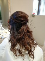 ヘアアンドスパ スロー(hair&spa slow)&nbsp;結婚式ヘアアレンジ　ハーフアップスタイル♪